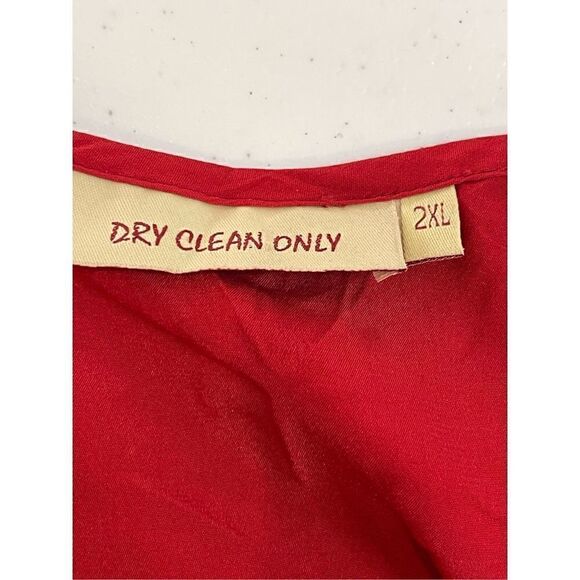 Red navy blue women’s embroidered jeweled 2X dress - Picture 6 of 6